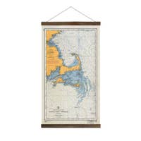 Home Port Vintage Cape Cod Nautical Map Scroll