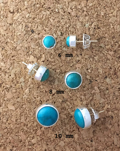 East Wind 10mm Turquoise Stud Earrings