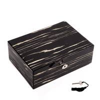 BeyBerk Lacquered Ebony Wood Jewelry Box