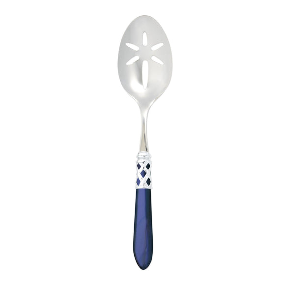 Vietri Aladdin Brilliant Blue Slotted Spoon