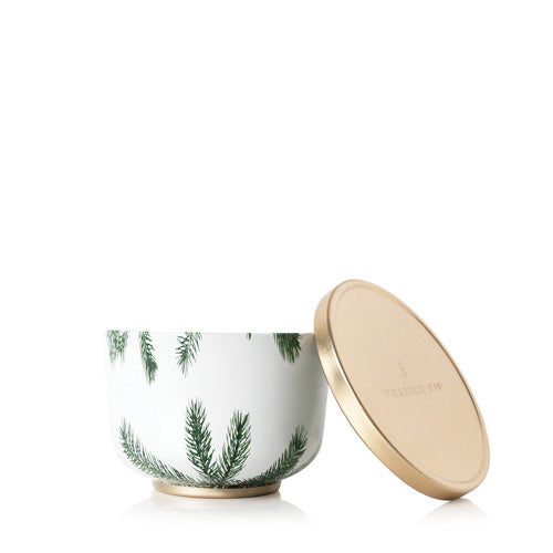 Thymes Frasier Fir Poured Candle Tin, Gold Lid