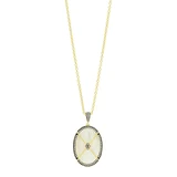 Freida Rothman Imperial Mother of Pearl Oval Pendant