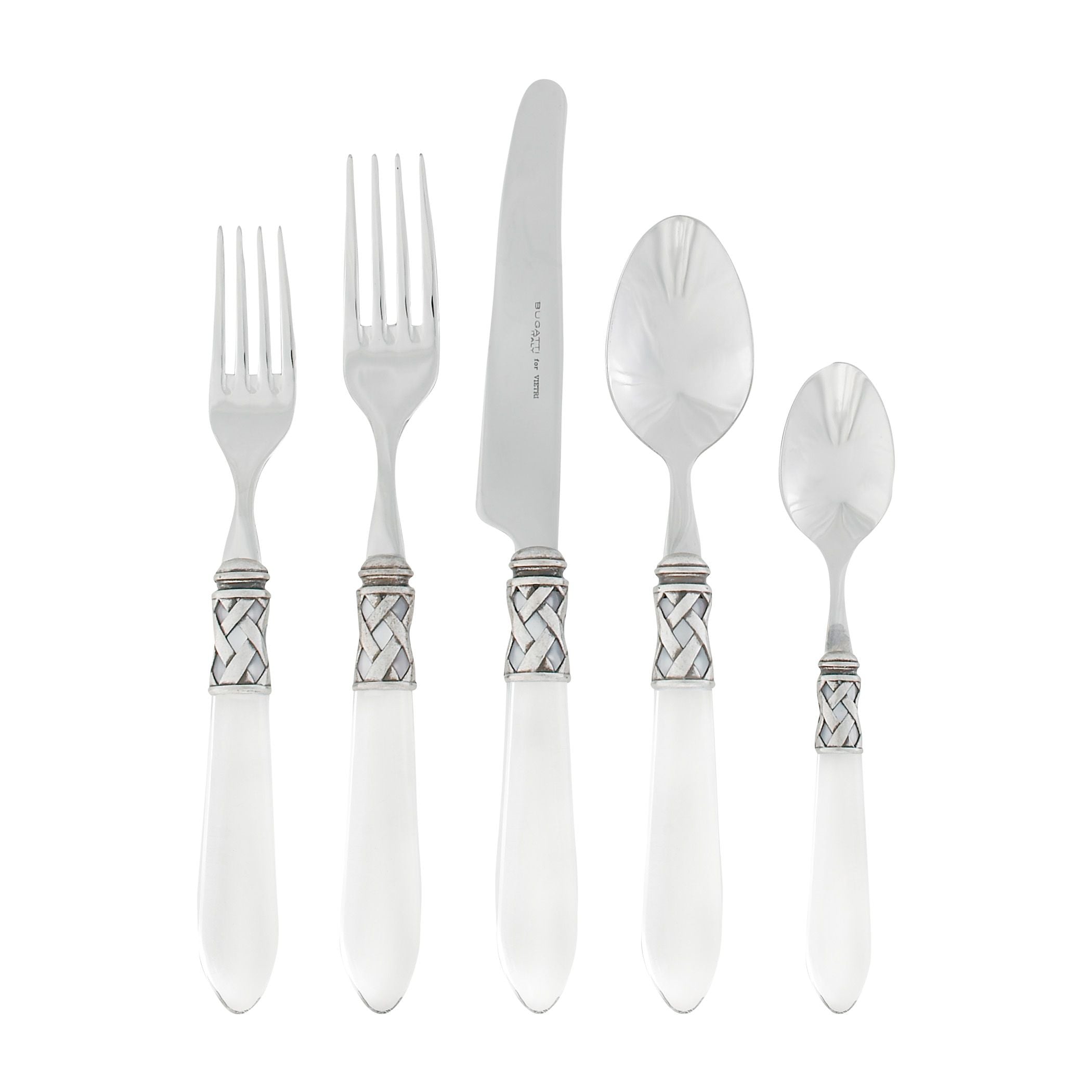 Vietri Aladdin Antique White Five Piece Place Setting