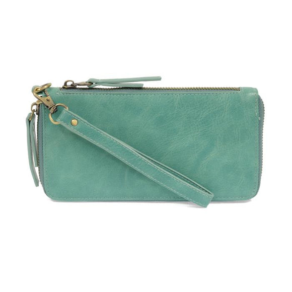 Joy Susan Chloe Zip Around True Turquoise Wallet/Wristlet