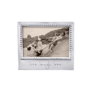 Mariposa "Live  Love  Laugh" Beaded 4x6 Frame