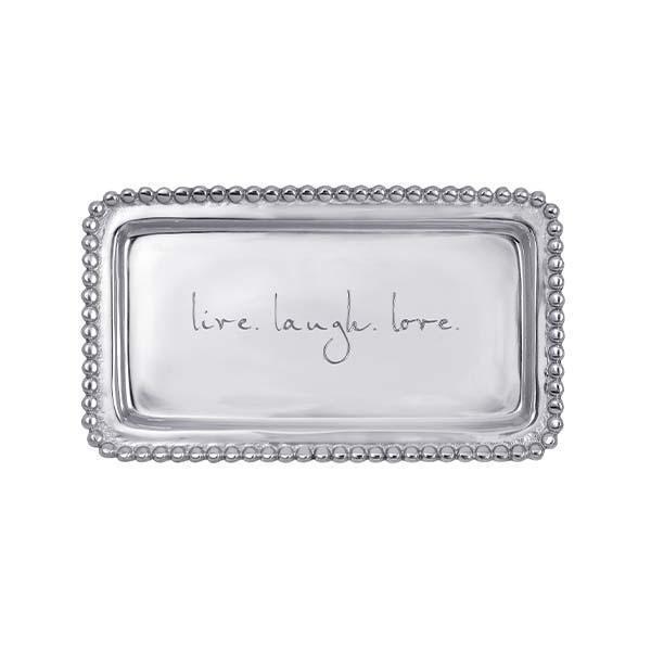 Mariposa "Live Laugh Love" Beaded Statement Tray