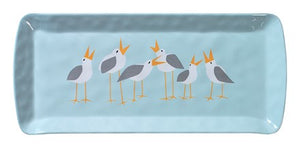 Merritt 15" Rectangle Melamine Seagulls Loaf Tray