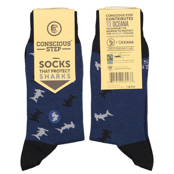 Conscious Step Socks that Protect sharks S