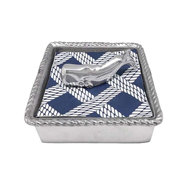 Mariposa Nantucket Whale Napkin Box