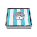 Mariposa Sand Dollar Beaded Napkin Box.