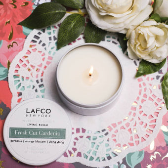 Lafco Fresh Cut Gardenia Travel Candle 4 oz